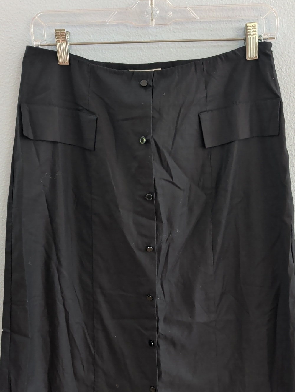 Reformation Marcie SKIRT ONLY Black Button-Front Maxi Skirt - Picture 4 of 10